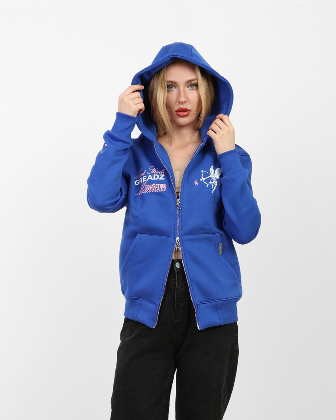 HEARTS STEALER ZIPPER JACKET BLUE