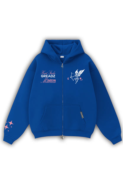 HEARTS STEALER ZIPPER JACKET BLUE