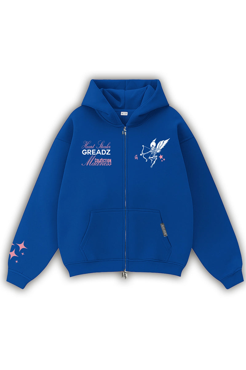 HEARTS STEALER ZIPPER JACKET BLUE